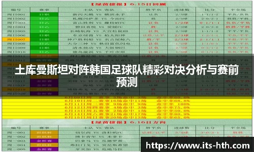 土库曼斯坦对阵韩国足球队精彩对决分析与赛前预测